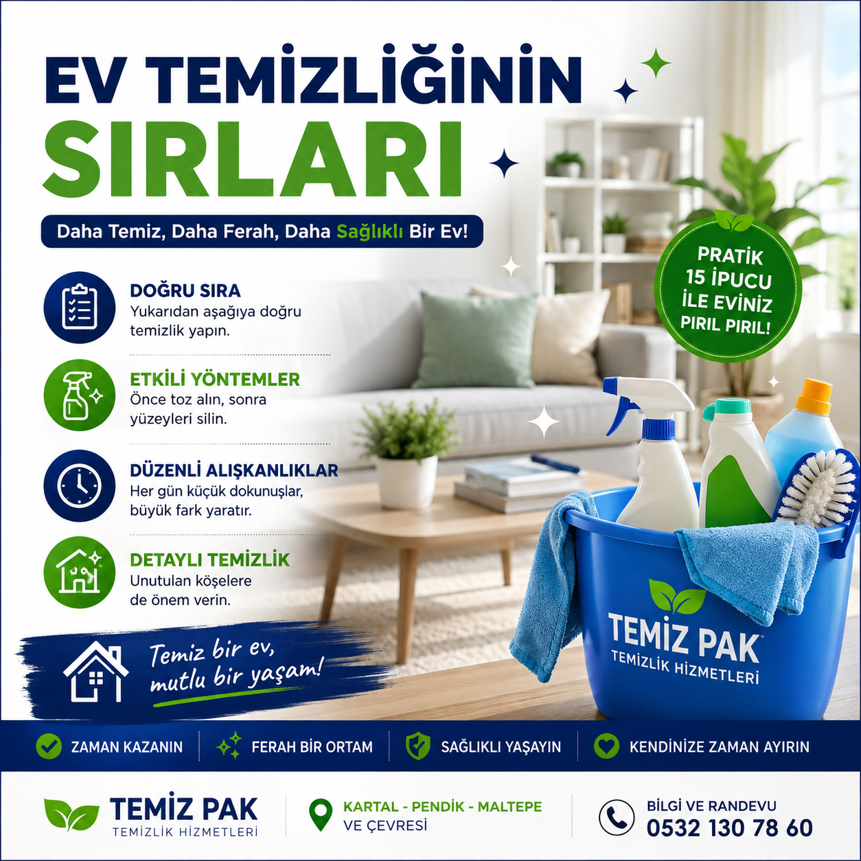 Maltepe cam temizliği için evde pencere ve cam yüzey temizliği