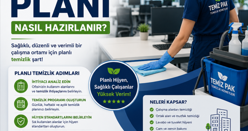 Ofis temizliğinde hijyen planı nasıl hazırlanır?
