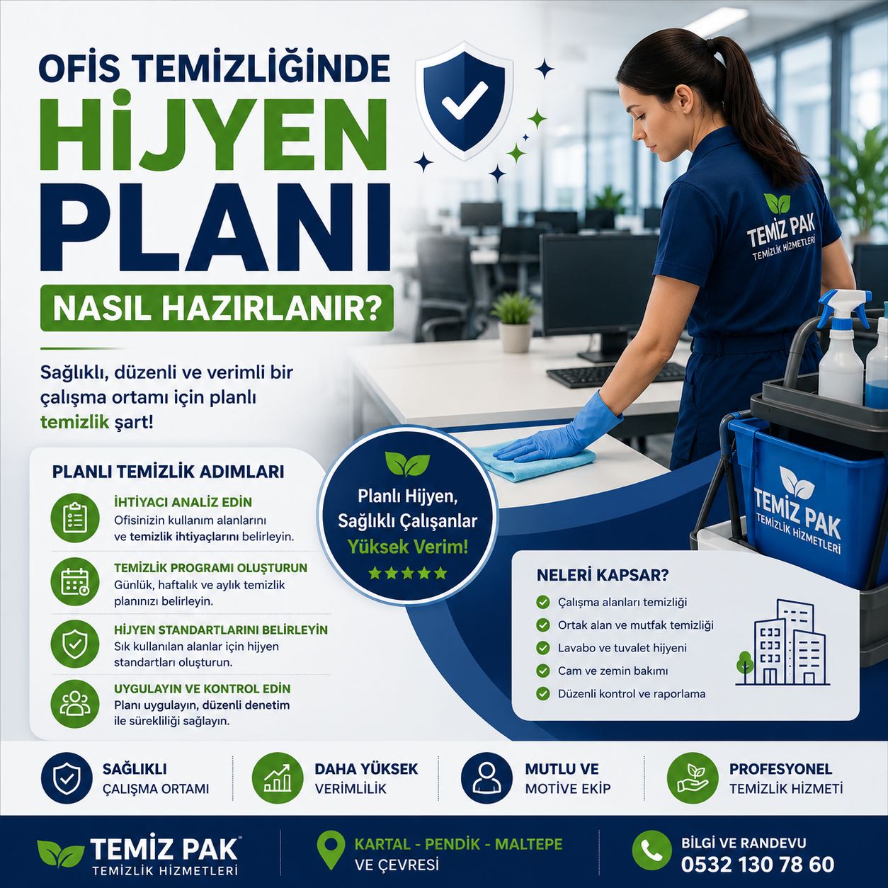 Ofis temizliğinde hijyen planı nasıl hazırlanır?