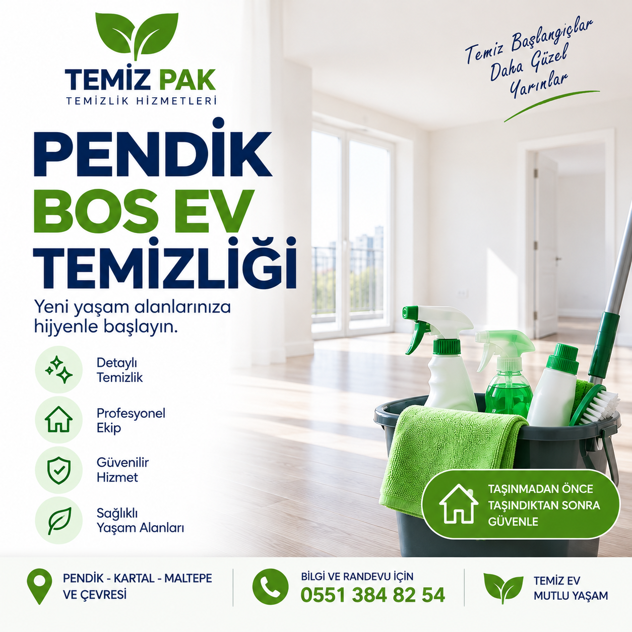 Pendik Boş Ev Temizliği Neleri Kapsar?